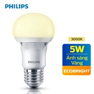 Philips Ecobright 5W E27 A60 LED Bulb - Yellow Light