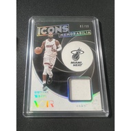 NBA Card: Dwyane Wade Panini NOIR Icons Memorabilia Game Worn Jersey Material numbered!