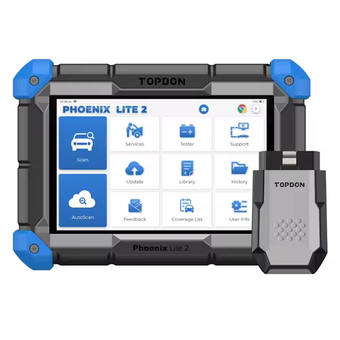 TOPDON Phoenix Lite 2 Bidirectional OBD2 Scanner, ECU Coding, 34+ Resets, FCA AutoAuth & 2 Years Fre