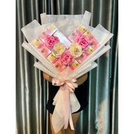 Big Bouquet Of Pocky With Roses Good Meaning Pink And Red