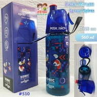 Sonic Pattern Drinking Bottle Sonic Spray Bottle Sonic Drinking Bottle for Boys and Girls