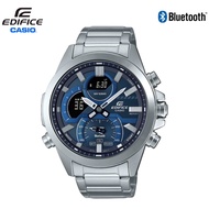 [Marco warranty] Casio Edifice ECB-30D-2A Silver Stainless Steel Band Men Watch ECB-30D