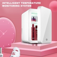 8L Mini Make Up Fridge with LED Light Mirror Portable Cosmetic Storage Refrigerator Cooler&amp;Warmer Freezer for Car Dual