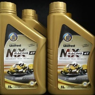 UNITED 4T MX RACING 5W-50 ENGINE OIL, MINYAK OIL, LUBRICANTS MOTORCYCLE, YAMAHA 100% ORIGINAL OIL FI