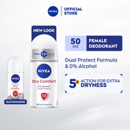 NIVEA Female Deodorant Dry Comfort Roll On Personal Care Fresh No Sweat Perfume & Fragrance 50ml