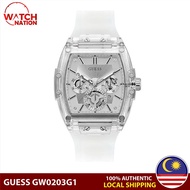 [🔥Original 2 Years warranty🔥] Guess Phoenix Multifunction Quartz Watch Jam Tangan GW0203G1 Transpare