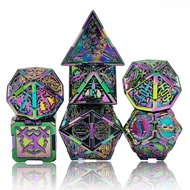 Metal Dice DND Skeleton Dice Set TRPG Polyhedral Dice Cthulhu Game Prop