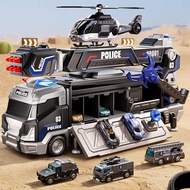 Ready Stock Hot Sale Deformed Police Car Children's Toys Large Missile Missile Track Alloy Car Educa