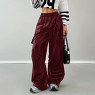 Women's Fall/Winter Going Out Vintage Streetwear Going Out Rapper Basic Athleisure Leather Wine Red 