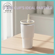 [wellstay1] 1Pcs Leak Proof Flip Straw Lid Replacement Fit 30oz 40oz Stanley Cups Easy to Clean Drin