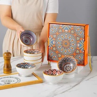 Bohemian Rice Bowl Porcelain Bowl Ceramic Bowl Mangkuk  Bowl Doorgift Wedding Gift set present hadia
