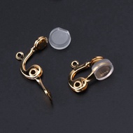 ✿INF✿10Pc Clip-on Earring Converter Non-pierced Ear Hoop With Comfort Earring Cushion