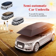 【Free Shipping + Flash Deal】New MN19 Portable Semi-automatic Car Umbrella Sunshade Roof Cover Tent UV Protection With Storage Bag