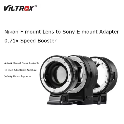 VILTROX NF-E 0.71x Speed Booster Lens Mount Adapter Nikon F to Sony E Mount for Sony A6500 A6400 A7 