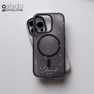 GALADO Stellar iP 16/15/14/13 Matte Black Custom Name Drop Proof Case Casing 16 Pro Max