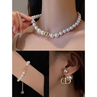 necklace necklace for women 2024 New Style Niche Design cd Letter Earrings Fashion High-End Feeling 