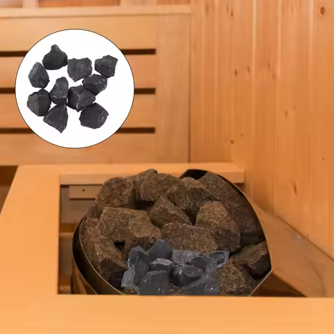 Sauna Heating Stone 10PCS Natural Volcanic Stone Sauna Heater Stones for Home Spa High Efficiency He