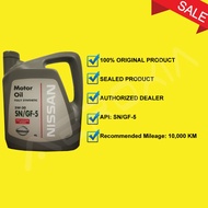 NISSAN MOTOR OIL 5W30 API SN/GF-5 FULL SYNTHETIC 4L