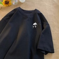 【Plus Size XS 9XL】Mens Cotton Oversize Short Sleeve Tshirt cartoon Little Pandas Print Oversized Hal