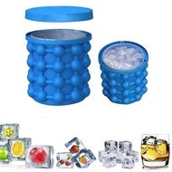 Tempat Es Batu Silikon Bulat Kuat Tebal Elastis Awet Murah Tahan Dingin Diameter 13CM Tinggi 14CM Si