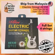 ALICE Electric Guitar String Extra Light (08-38), Super Light (09-42), Light (10-46)