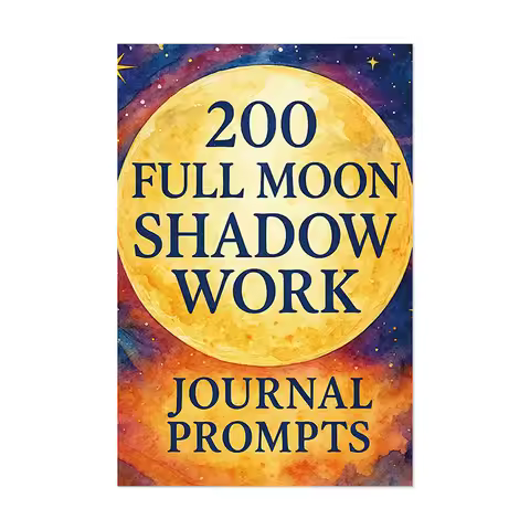 Full Moon Cycle Shadow Work Journal Prompts for Emotional Exploration and Self Reflection Notebook w