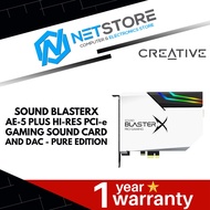 CREATIVE SOUND BLASTERX AE-5 PLUS HI-RES PCI-e GAMING SOUND CARD AND DAC - PURE EDITION