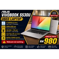 ASUS VIVOBOOK S530U USED LAPTOP (I7-8565U, 8gb ram)