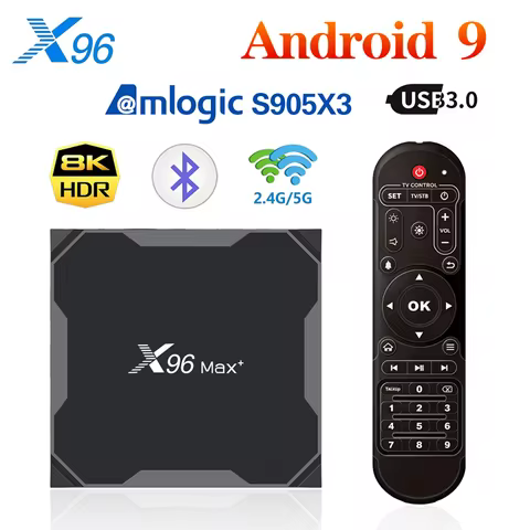 X96 Max+ Android 9.0 TV Box Amlogic S905X3 Dual Band 2.4G&5G WiFi BT4.2 1000M LAN USB3.0 Optional 4G