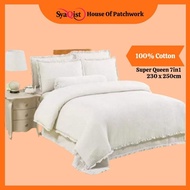 Syaqist Super Queen 7 in 1 Cadar Kahwin Pengantin Patchwork 100% Cotton Quilt Bedsheet Comforter