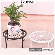 【i.Rumah】Plant Stand Floor Flower Pot Rack Round Metal Home Garden Indoor Outdoor Balcony Decoration