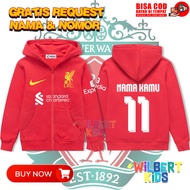 Liverpool FC Children's Zipper Hoodie / Liverpool Children's Jacket / Children's Football Jacket