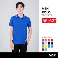 NAP Sport Men's Polo Shirt Extra Large Size Chest 56 Inches-62 Inches Plain Color made in Thailand