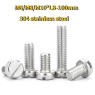 GB67 pan head one-word screw  round head slotted bolt M6/M8/M10 304 stainless steel【MB-LMF+0.1】