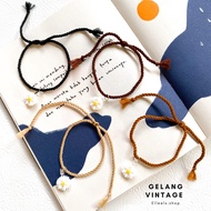 Sunflower bead bracelet/vintage bracelet/friendship bracelet/couple bracelet