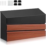 Yaocom Wall Mount Mailbox Large Capacity Mailbox for Outside Galvanized Steel Rustproof Metal Mail D