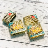 Zippo-coated gold-plated enamel-inlaid alloy armor cover