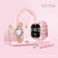 A58 Plus Smart Watch Exquisite Full Diamond Case Bluetooth Call Ladies HD Health Watch