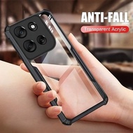 Transparent Acrylic Shockproof Armor Case For Motorola Moto G56 G86 5G TPU Soft Frame Protection Cov