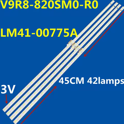 4PCS LED Backlight Strip 42Lamps V9R8-820SM0-R0 L1-RU8K-H2-CEM-S42 LM41-00775A BN96-48378A QA82Q60RA