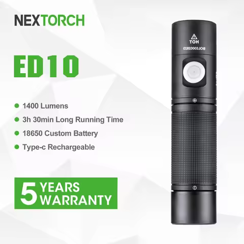Nextorch 4Tool ED10, EDC LED Flashlight, 1400 Lumens High Performance Type-C Rechargeable Torch Ligh