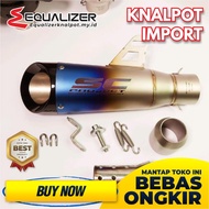 Racing Motorcycle Exhaust IMPORT Taiwan SC Project S1 Blue - Silencer Only