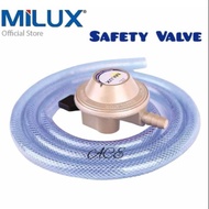 Milux L.P.G Pressure Gas Regulator With 1.5m Hose (With Safety Value)