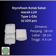 LUX L-03s Block Styrofoam Box Contains 100 pcs – 18x18x4.5 cm