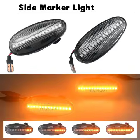 2x LED Turn Signal Lamps Dynamic Side Marker Lights For Mitsubishi Lancer 8 Montero 3 Pajero 3 Outla