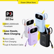 DOSEN Original Powerbank Y342 PD22.5W fast charging Portable 25000mAh Comes with three wires