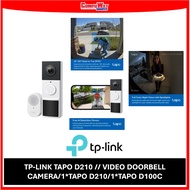 TP-LINK TAPO D210 // VIDEO DOORBELL CAMERA/1*TAPO D210/1*TAPO D100C