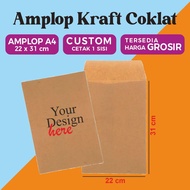 Kraft Envelope A4 22x31 cm Custom Printed Design | Aesthetic envelopes | Packing Envelope | Vintage 