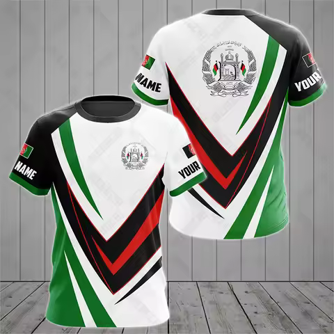Summer Customized Afghanistan Flag Graphic T-shirts Daily Cool Male Jersey Daily Casual Short Sleeve