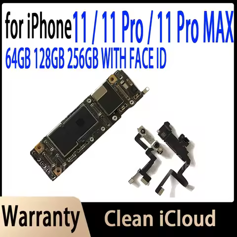 Mainboard For iPhone 11 Motherboard with FACE ID Good Working Plate System without iCloud Main Logic